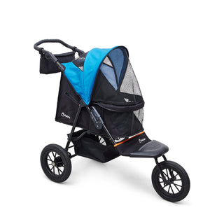 Palster Trek All Terrain Dog Stroller - Black & Harbour Blue - Free Rain Cover